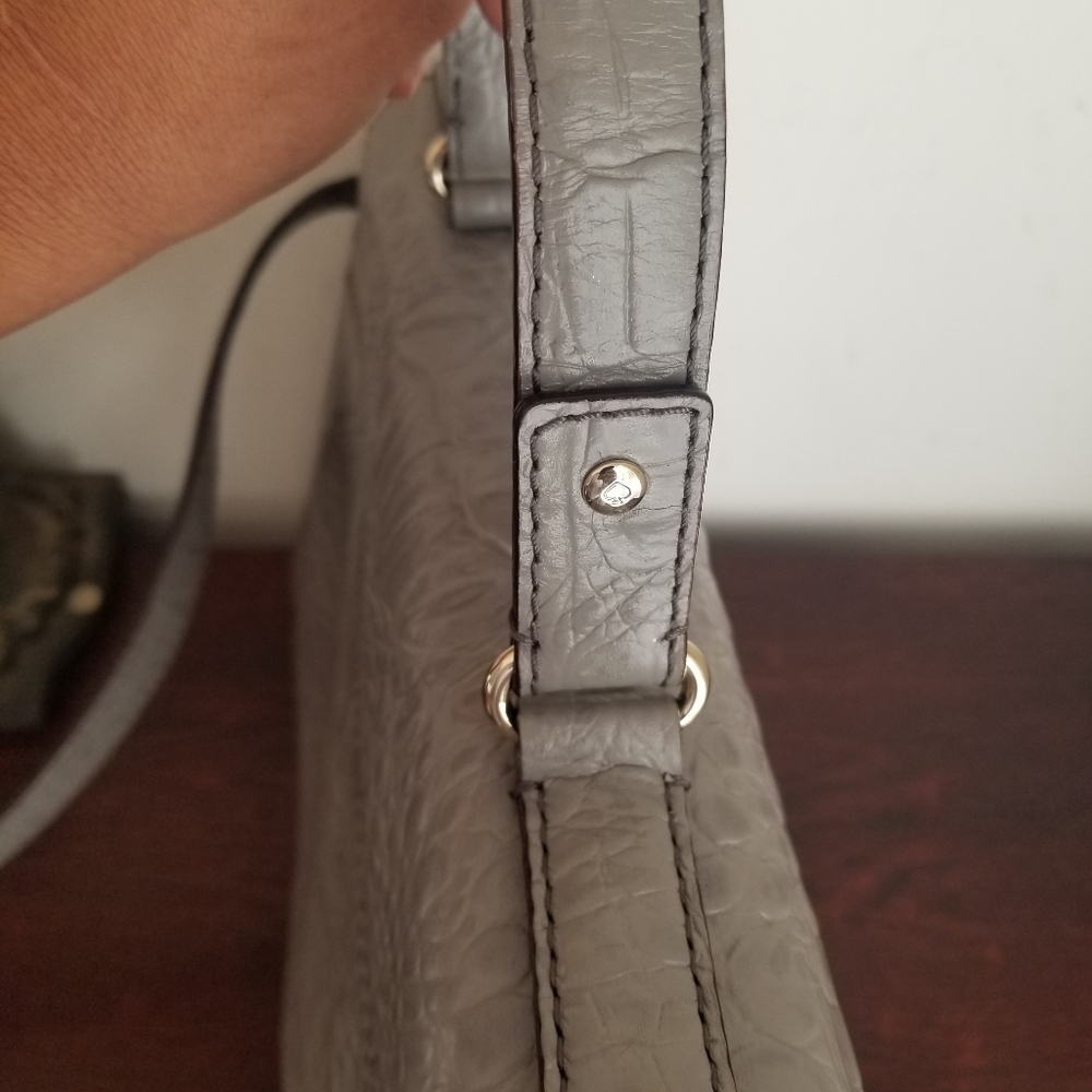 Kate Spade Doris gray croc crossbody bag - Picture 7 of 11